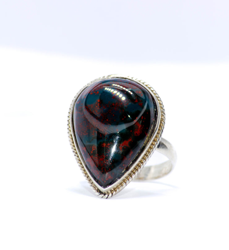 Rope Bezel Teardrop Ring