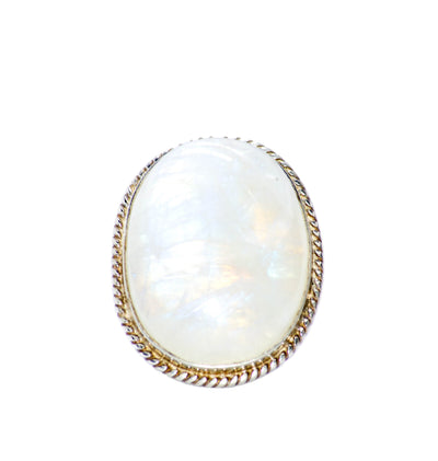 Lunar Oval Rope Ring
