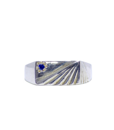 Blue Solitaire Ring