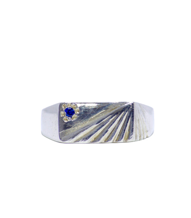 Blue Solitaire Ring