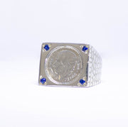 Blue Stones Pesos Ring