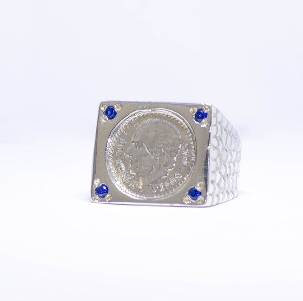Blue Stones Pesos Ring