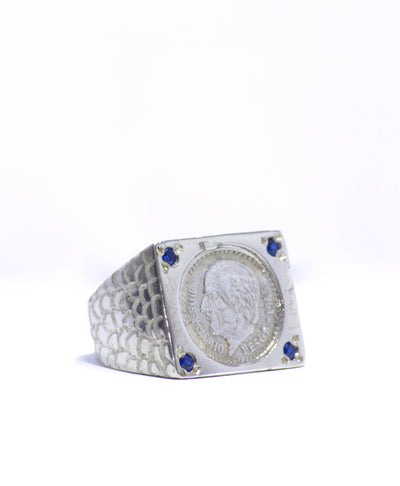 Blue Stones Pesos Ring
