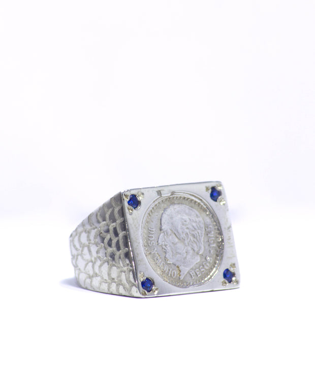 Blue Stones Pesos Ring