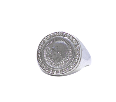Round Dotted Pesos Ring