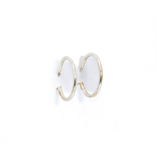 Classic Silver Hoops