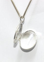 Oval locket necklace