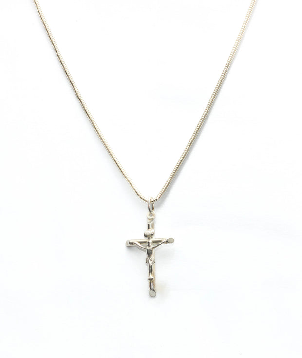 Rounded Cross Crucifix Necklace