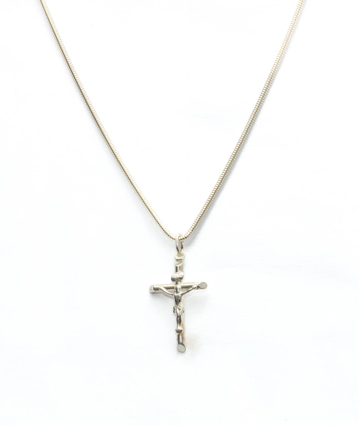 Rounded Cross Crucifix Necklace
