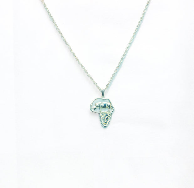 Africa Rhino Necklace