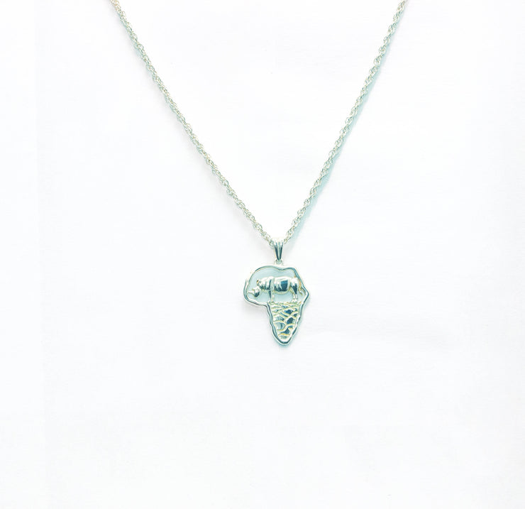 Africa Rhino Necklace