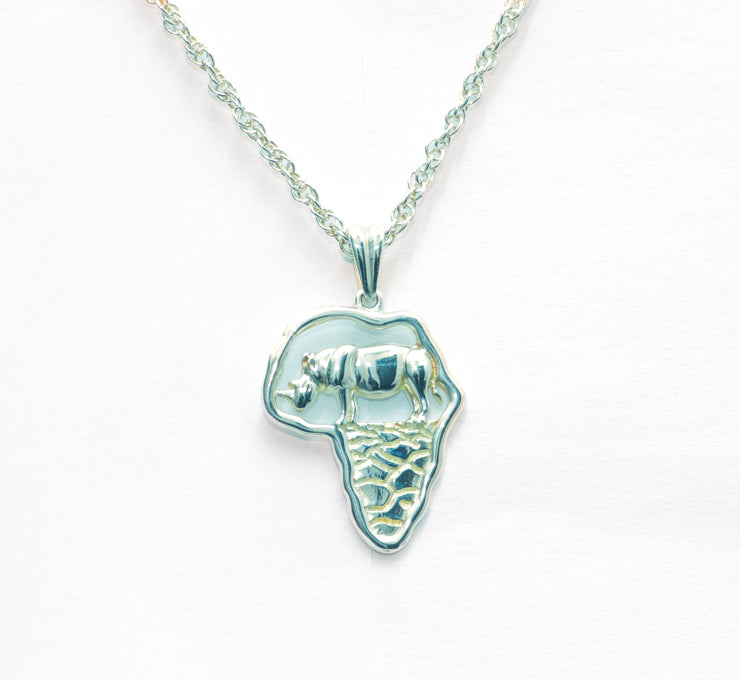 Africa Rhino Necklace
