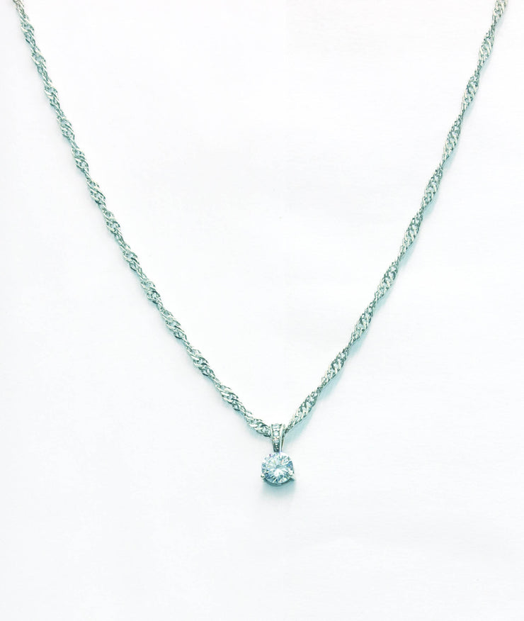 Round Cut Cubic Necklace