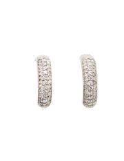 White Gold Huggins Diamond Earrings