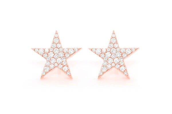 Star earrings ~0.40ctw