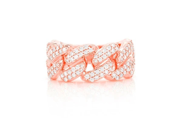 Iced Cuban ring ~0.85ctw