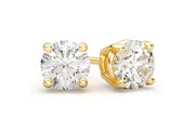 Solitaire diamond earrings ~0.10ctw
