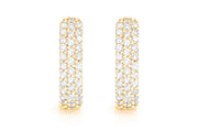 3 row huggie earrings ~0.33ctw