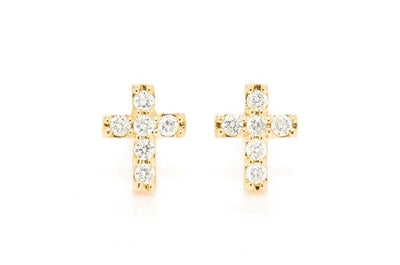 Small cross earrings ~0.10ctw