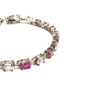 Red & White stones bracelet