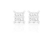 Princess cut square earrings 0.50ctw