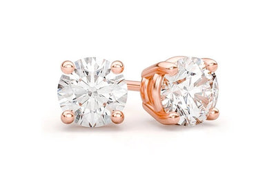 Solitaire diamond earrings ~2.00ctw