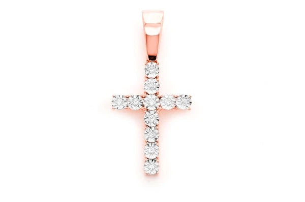 Cross pendant #2 ~0.15ctw