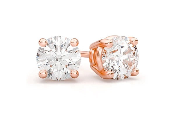 Solitaire diamond earrings ~0.50ctw
