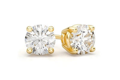 Solitaire diamond earrings ~0.50ctw