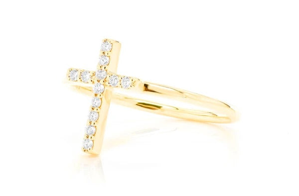 Cross ring ~0.10ctw