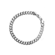 7mm over curb Links bracelet (flat)