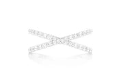 Crossed band ring ~0.60ctw