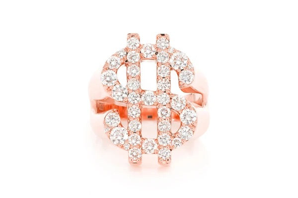 Dollars sign ring ~1.75ctw