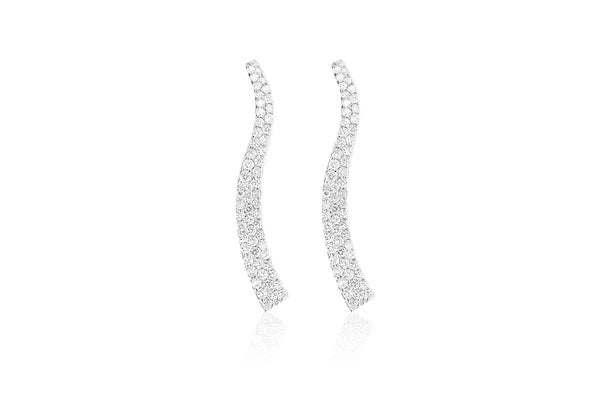 Long dangling earrings ~0.90ctw