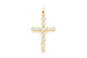 Cross pendant #3 ~0.35ctw