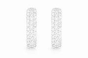 3 row huggie earrings ~0.33ctw