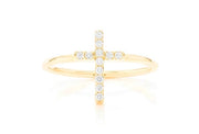 Cross ring ~0.10ctw