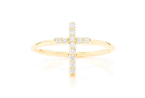 Cross ring ~0.10ctw