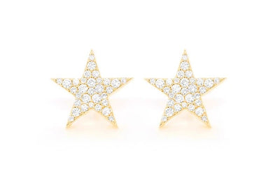 Star earrings ~0.40ctw
