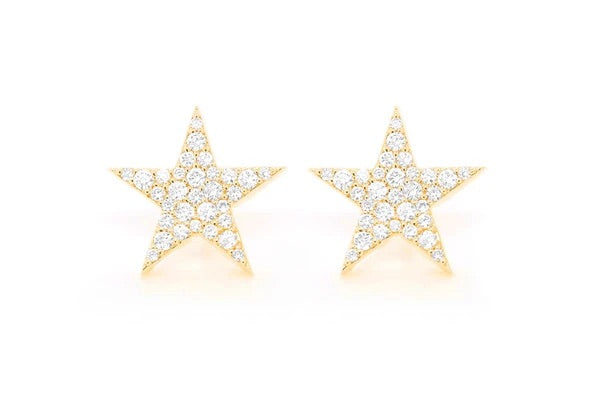 Star earrings ~0.40ctw