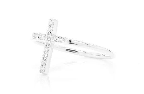 Cross ring ~0.10ctw