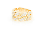 Iced Cuban ring ~0.85ctw