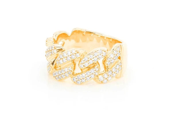 Iced Cuban ring ~0.85ctw