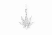 Weed leaf pendant ~0.15ctw