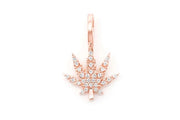 Weed leaf pendant ~0.15ctw