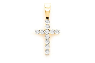 Cross pendant #2 ~0.15ctw