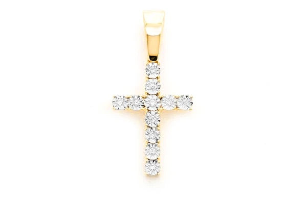 Cross pendant #2 ~0.15ctw