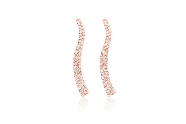 Long dangling earrings ~0.90ctw
