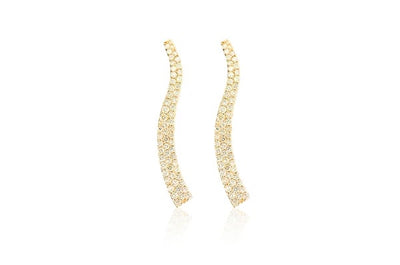 Long dangling earrings ~0.90ctw
