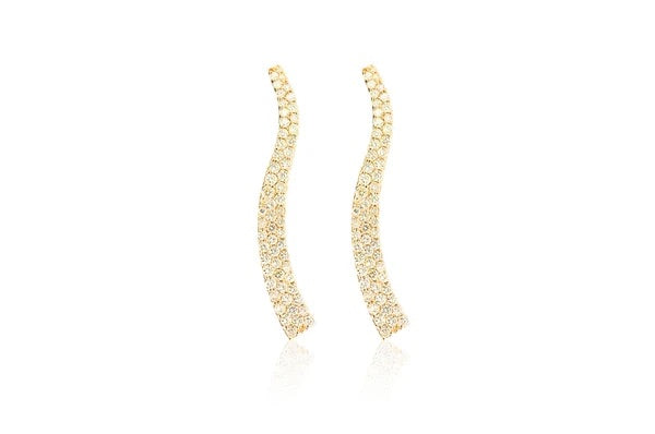 Long dangling earrings ~0.90ctw